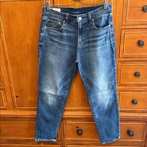 Gap Midrise Girlfriend Jeans Size 27, blue